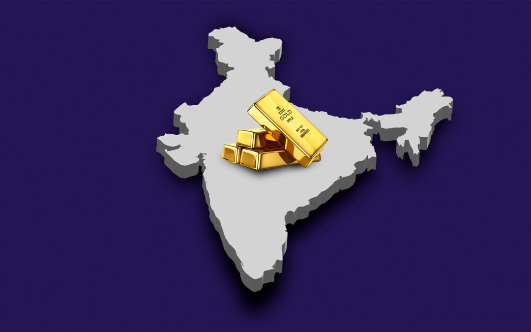 Image of Gold in India map