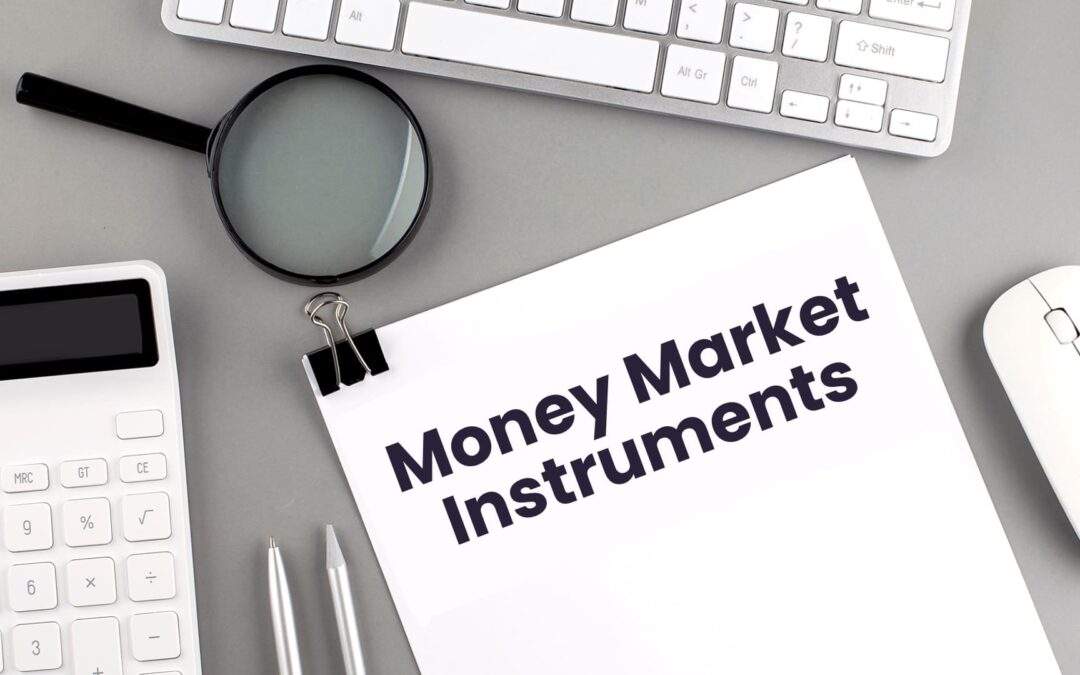 The words "money market instruents" along with a calculator and a keyboard to show what are money market instruments in india all about