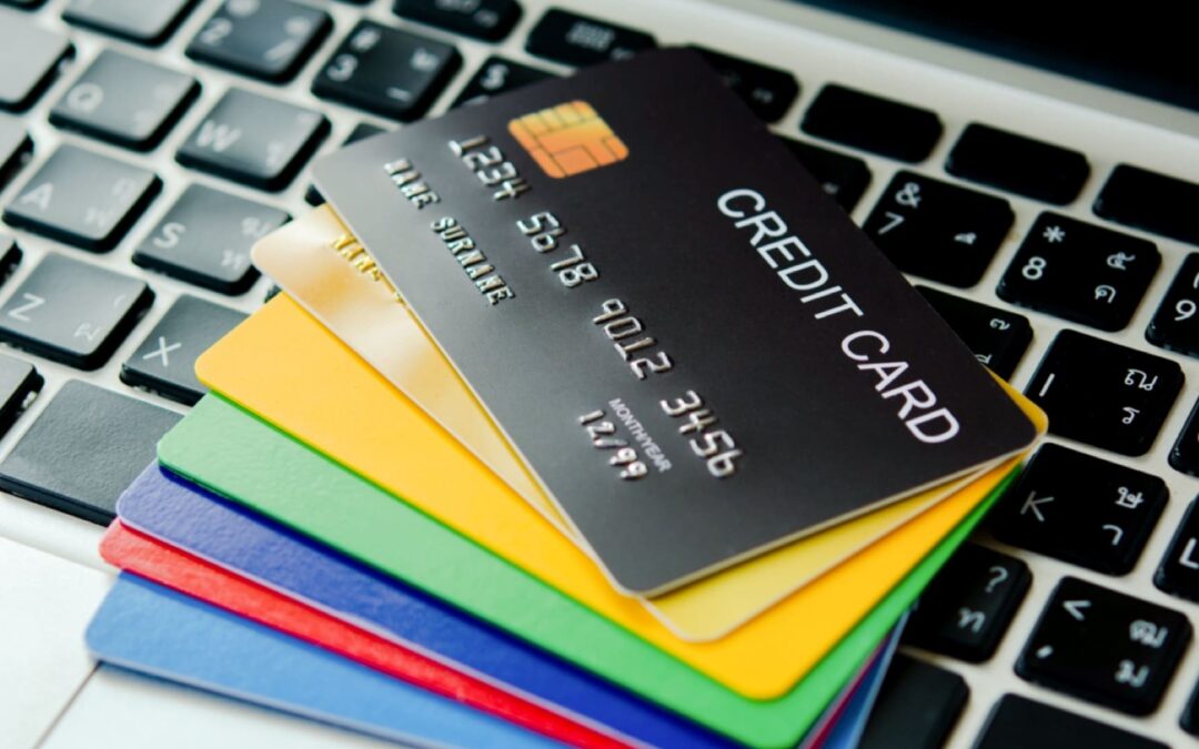 7 credit cards shows to signify Multiple credit cards